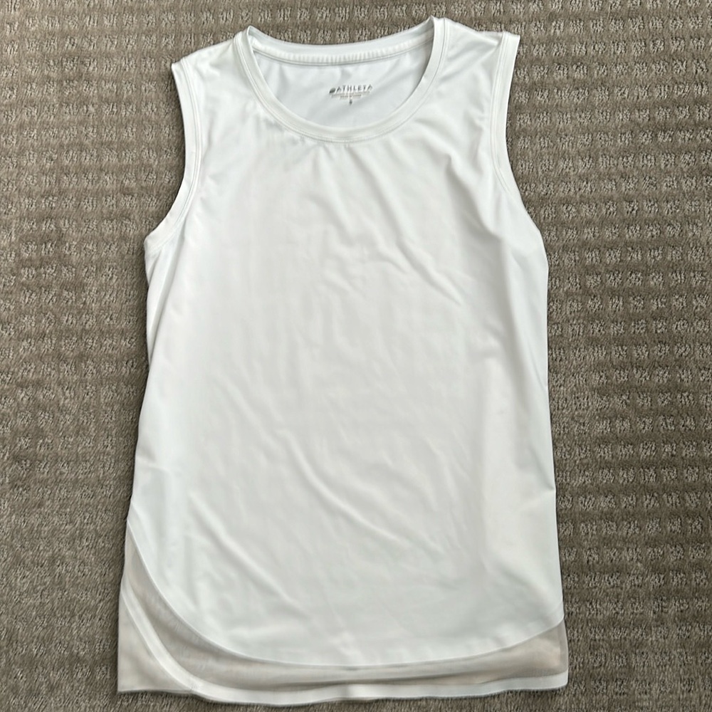 Athleta White Cadence Tank
